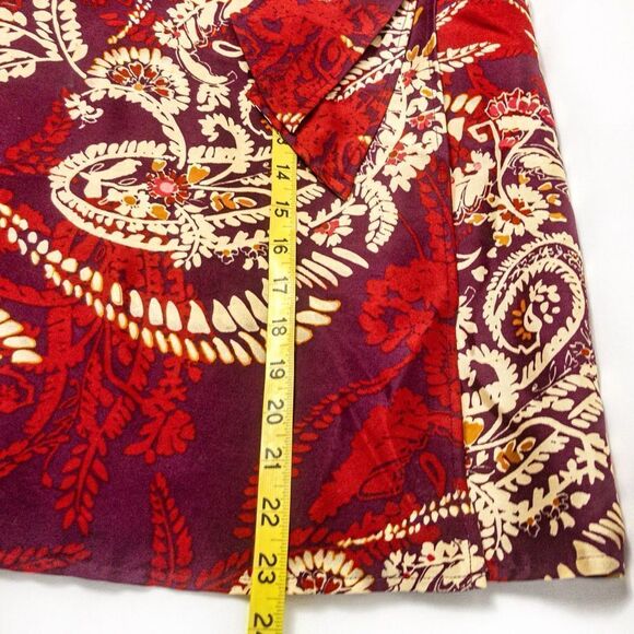 Talbots Silk Batik Print Full Wrap Sarong Skirt Sz 10P - Picture 11 of 12